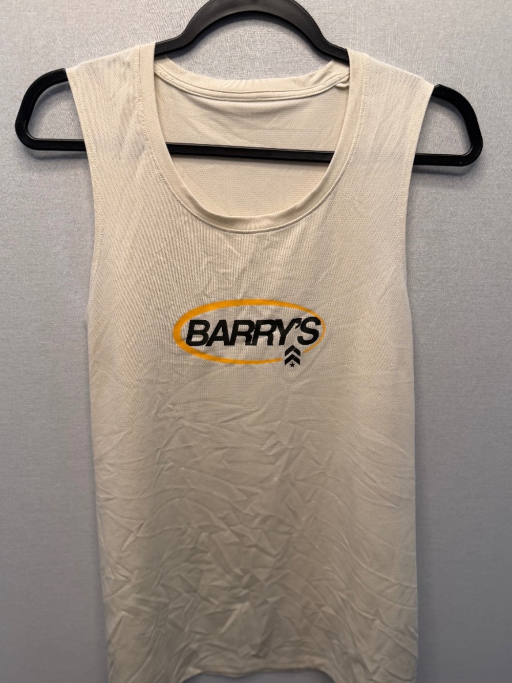 Barry’s Retro Logo Cream Workout Tank Top